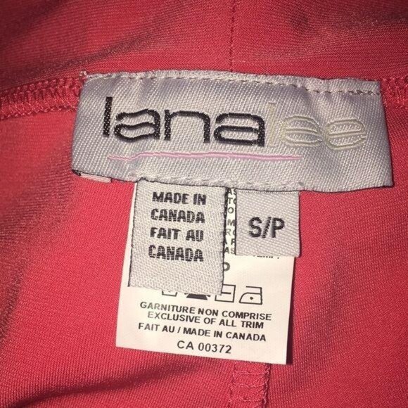 Lana Lee Women's Small Capri Pants Active Peach #590-9201 Jersey Knit Tie Hem - Picture 4 of 5